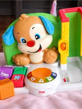 Fisher-Price Baby Learning Puppy Toy - Green & Blue